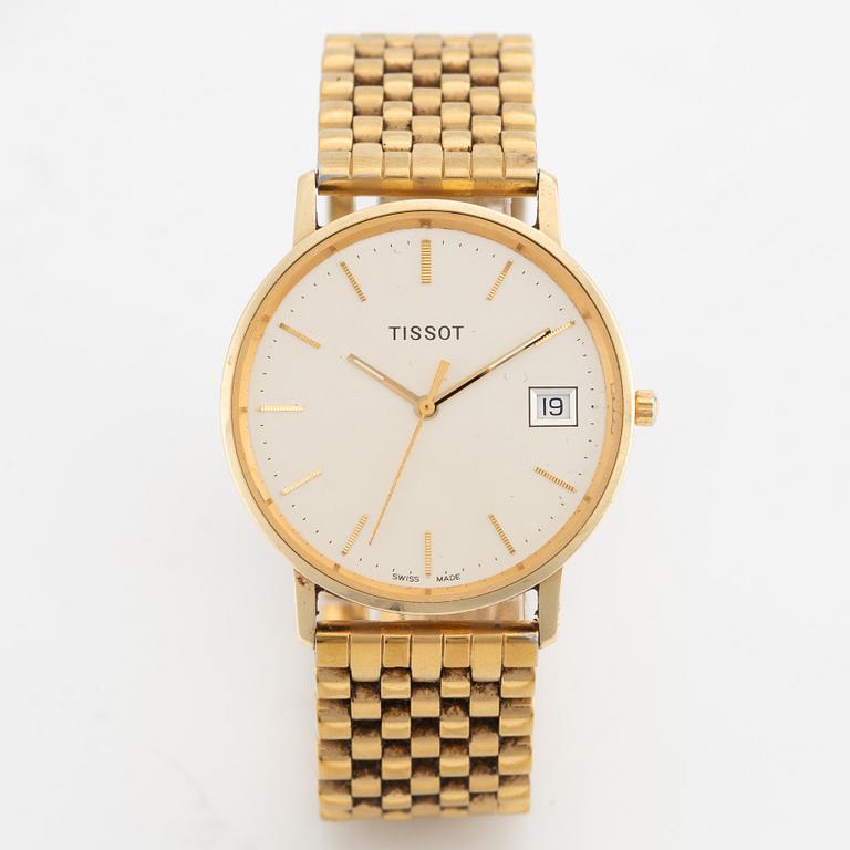 Tissot, wristwatch, 14K gold, 33.5 mm.