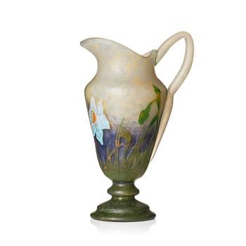 78. Daum, an Art Nouveau cameo glass jug, Nancy France.