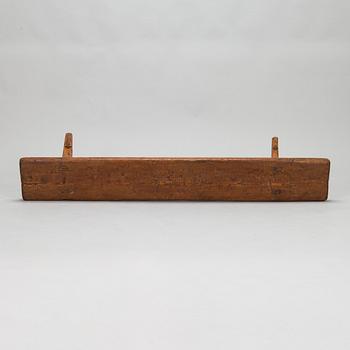 A 19th-century Finnish folk art bench.