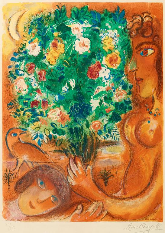 Marc Chagall (Efter), "Femme au bouquet" ur: "Nice et la Côte D'Azur".