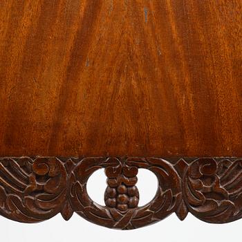 A pair of Baltic / Russian mahogany Empire armchairs, first part 19th century.