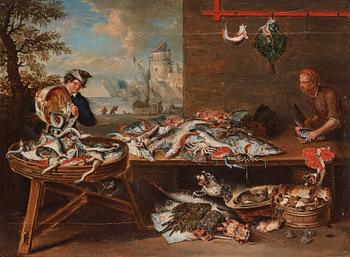 Pieter Angellis Tillskrivna, Marknadsscener efter Frans Snyders; ”Der Obstmarkt”, ”Der Gemüsemarkt”, ”Der Wildbrethändler”, ”Der Fischmarkt”.