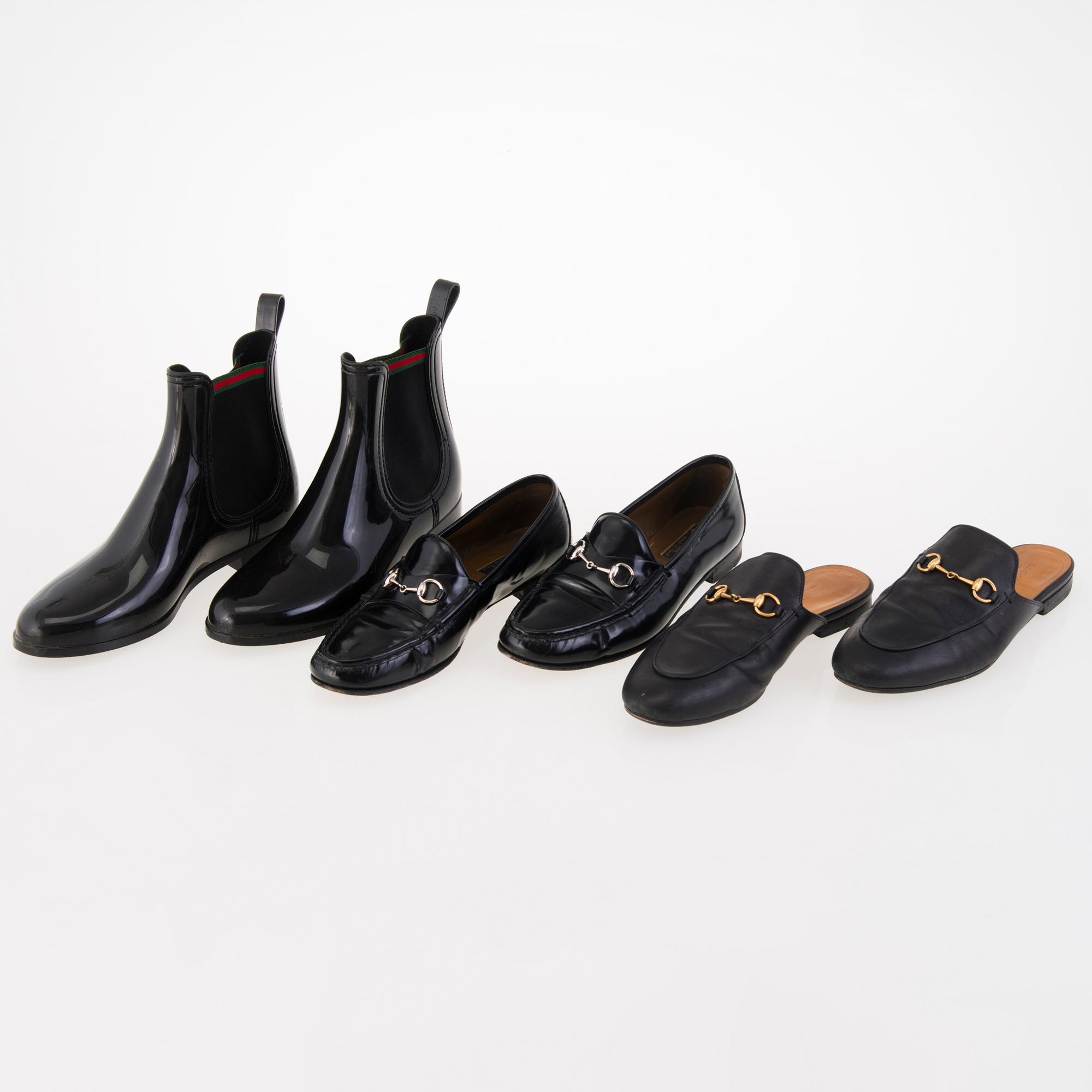 GUCCI Three Pairs of Shoes in size 40.