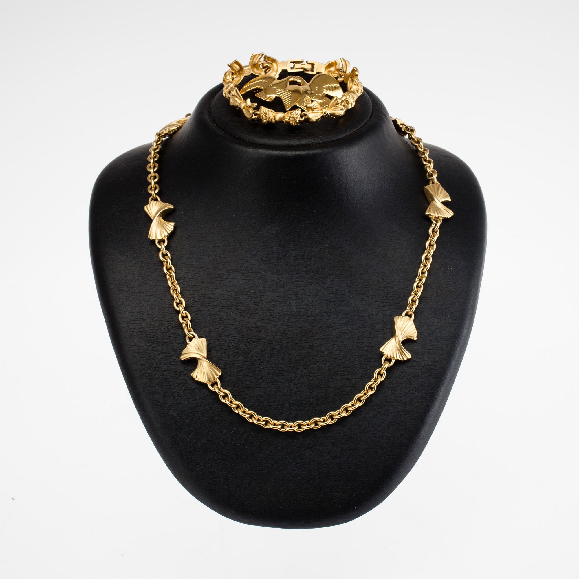 HALSBAND, ARMBAND samt BROSCH, bijouteri, Nina Ricci.
