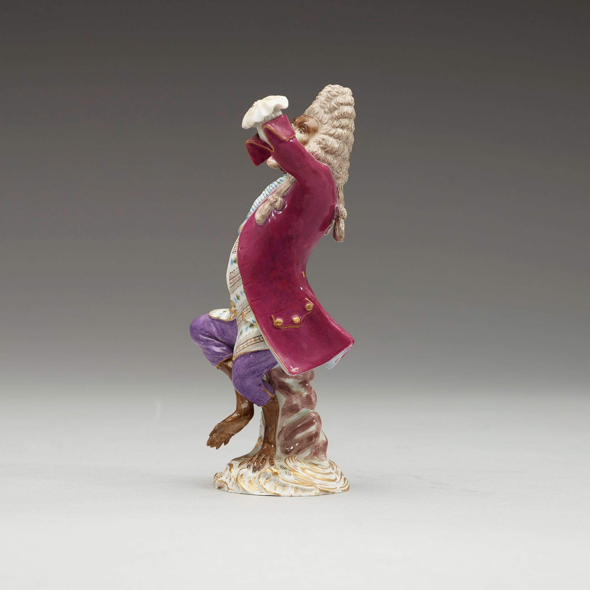 A monkey orchestra, "Affenkapelle", Meissen, late 19th Century.