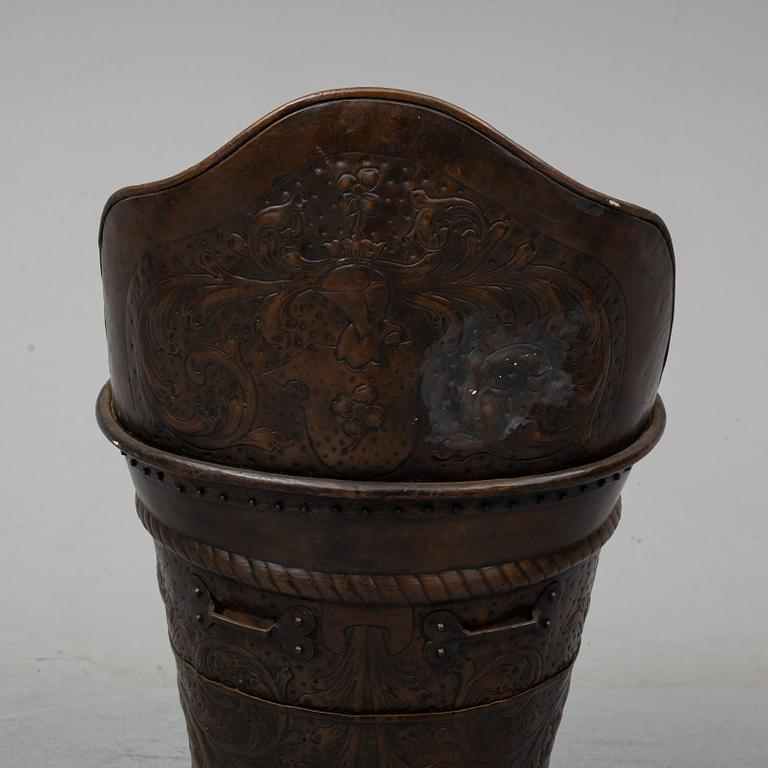 PARAPLYSTÄLL, koppar, 1800-tal.