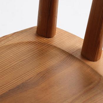 Axel Einar Hjorth, a set of six stained pine "Utö" chairs, Nordiska Kompaniet, Sweden, 1930s.
