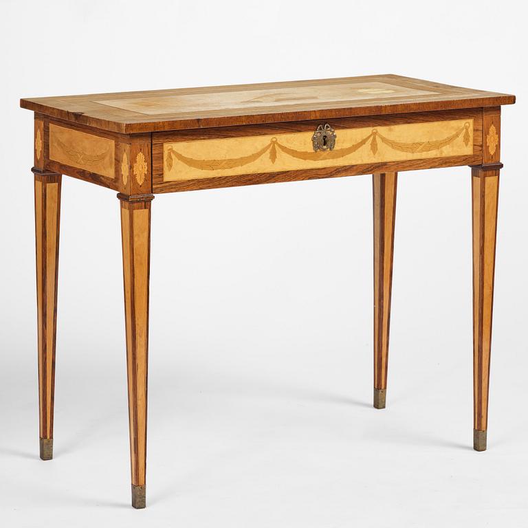 A  Gustavian style Ladies desk, late 19th century.