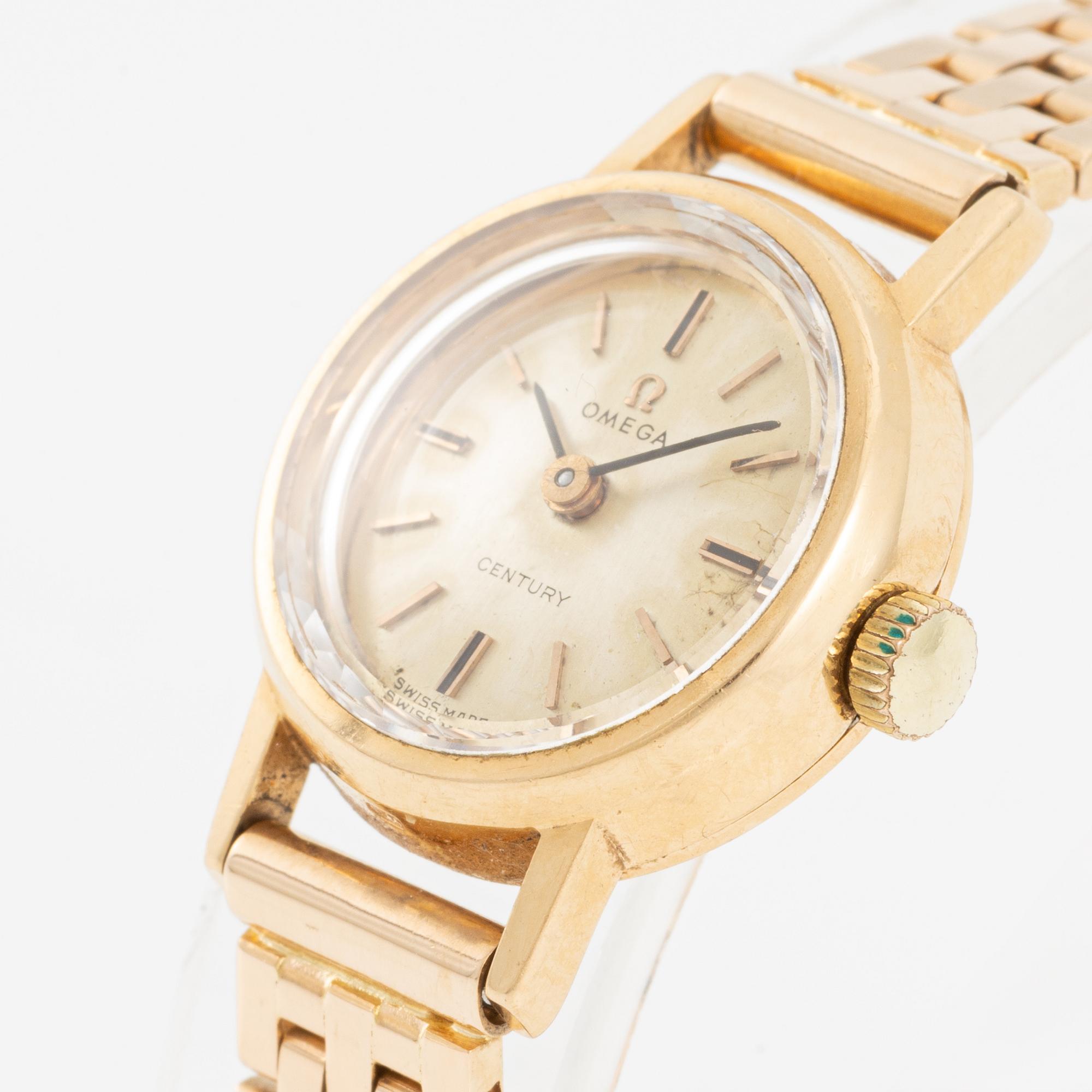 Omega, armbandsur, 18K guld, 19 mm.