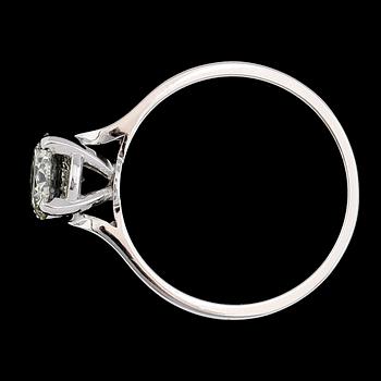 RING, 18K vitguld, solitär briljantslipad diamant ca 1.05 ct. Vikt ca 4 g.