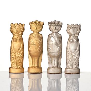 Stig Lindberg, a rare 32-piece stoneware chess set, Gustavsberg Studio 1970s.