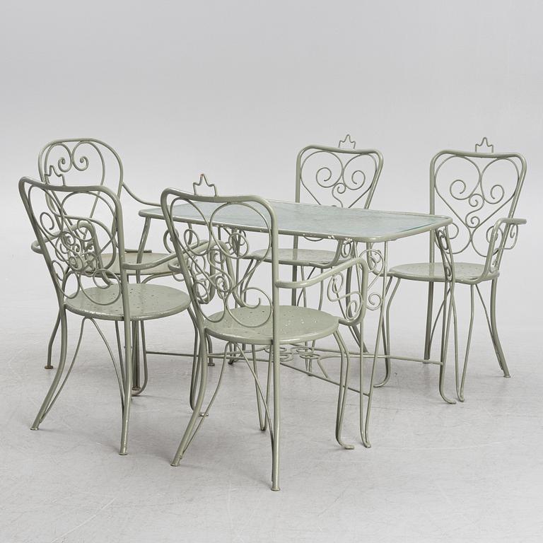 Trädgårdsgrupp, 6 delar, 1900-talets mitt.