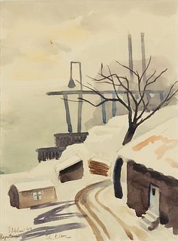 Agnes Cleve, watercolour, signed A. Cleve and dated -44.
