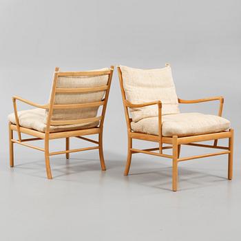 OLE WANSCHER, karmstolar, ett par "Colonial Chair, PJ 149", Poul Jeppesen, Danmark, 1900-talets andra hälft.