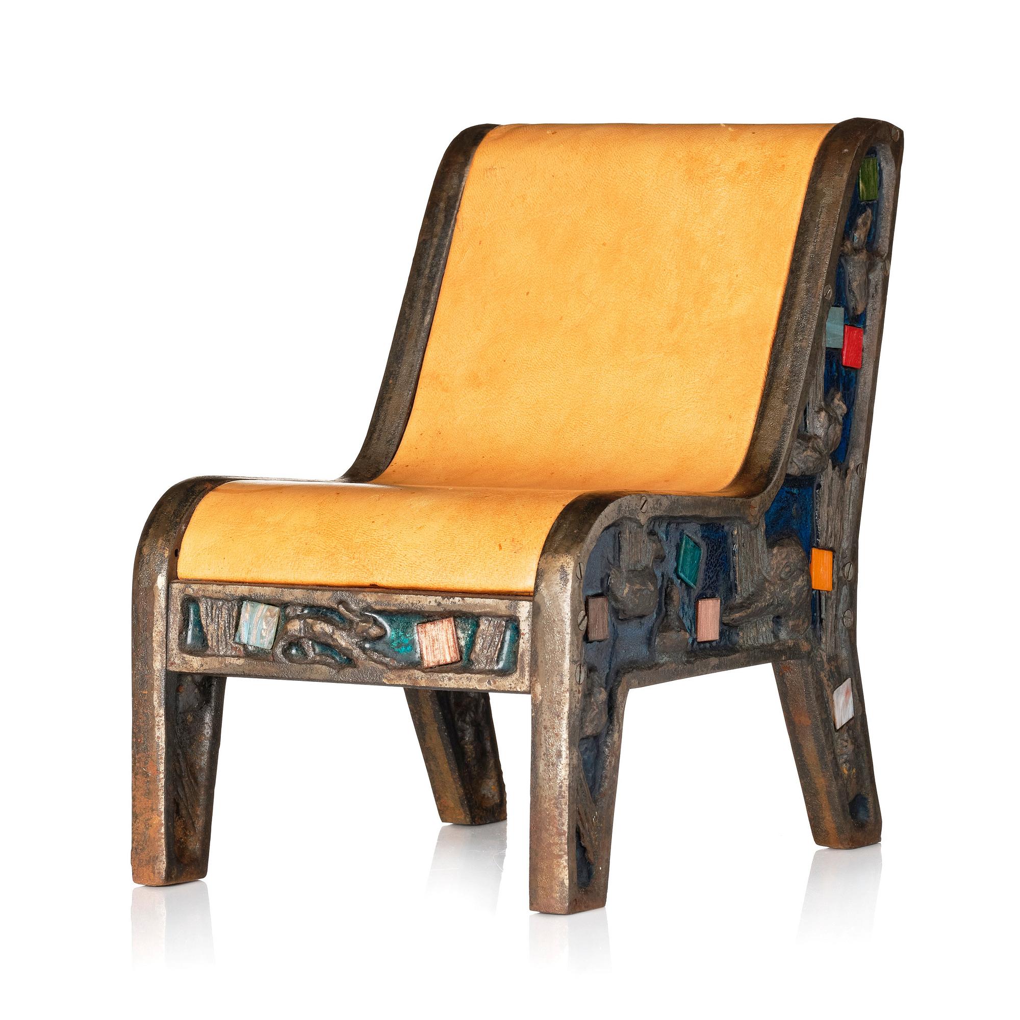 Ernst Billgren & Mats Theselius, a "Tronen" chair/sculpture, ed. 41/100, Källemo, Värnamo post 1991.