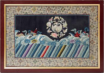 Broderi, siden, Kina, omkring 1900.