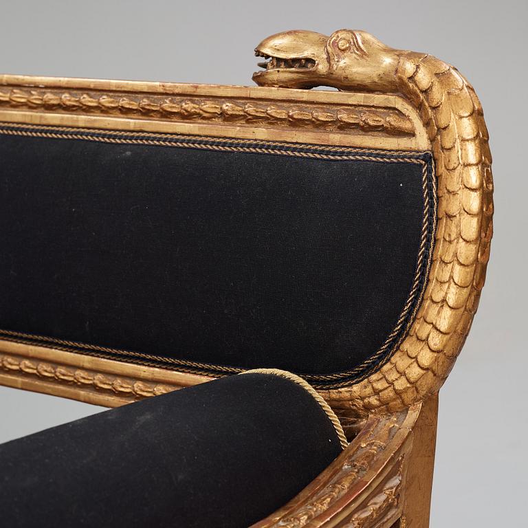 A Swedish sofa attributed to Johannes Andersson, (1763-1840), 1810/20's.