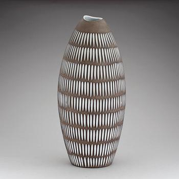 GOLVVAS, lergords, "Negro", Ingrid Atterberg, Upsala Ekeby. I produktion 1953-1958.