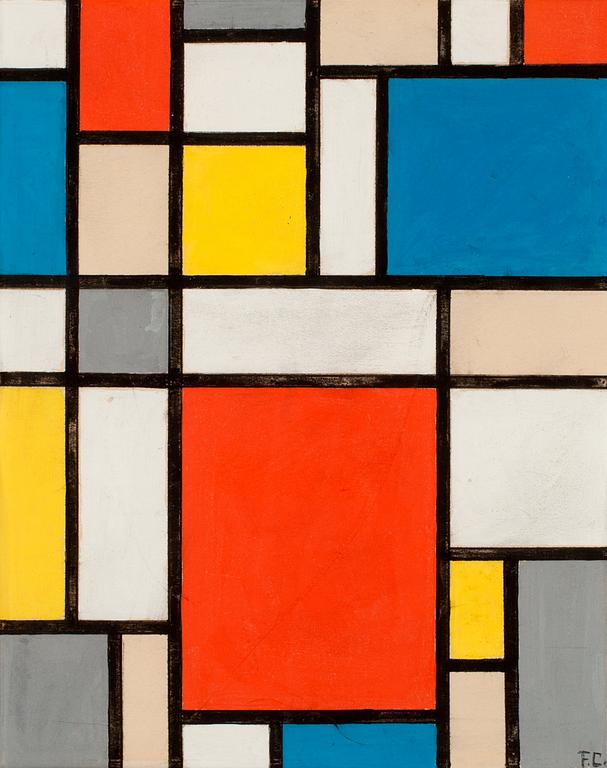 Franciska Clausen, "Contre-Composition (Composition Neoplasticiste) /  (Hommage a Mondrian)".