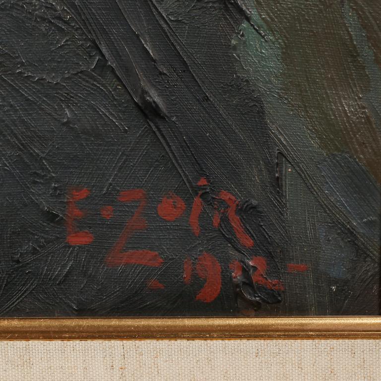 EMIL ZOIR, olja på duk, signerad och daterad 1912 ?.