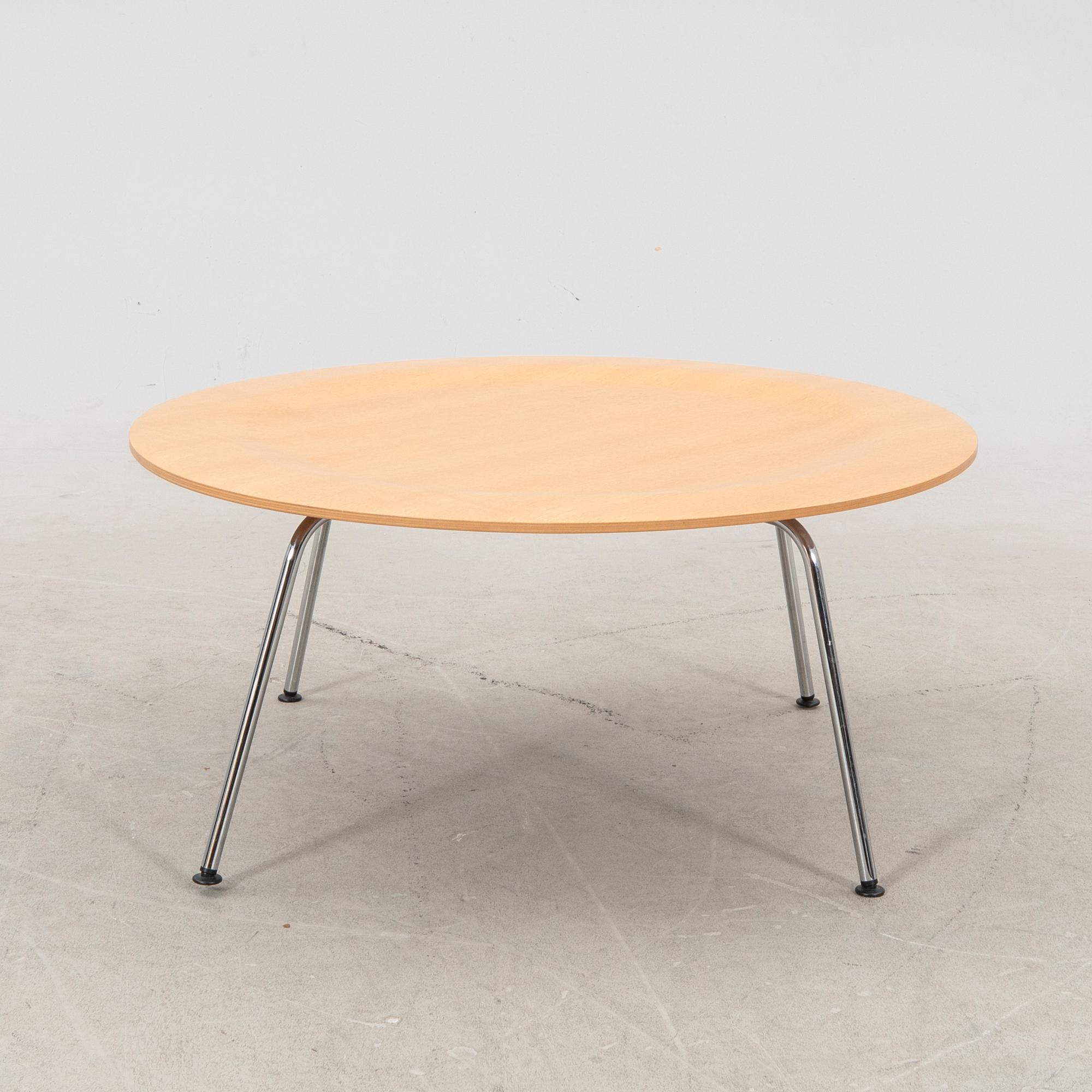 Charles and Ray Eames, an ash  'CTM' coffee table, Vitra, 2012.