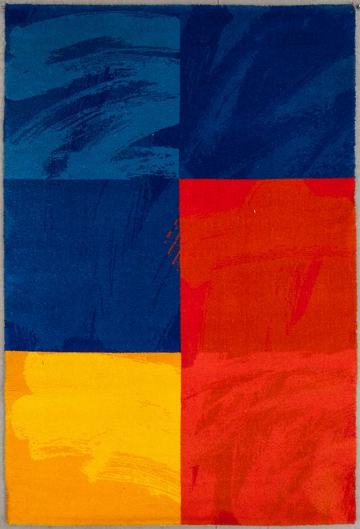 MATTA, tuftad, "square dance", Per Arnoldi, Ege Art Line, Danmark, 1900-talets slut. Ca 200 x 140 cm.