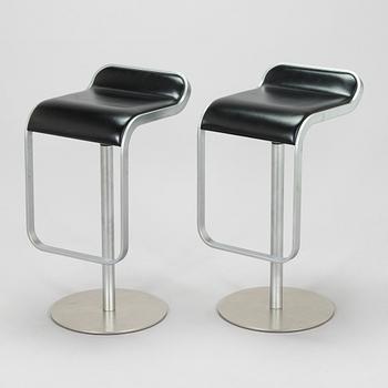 Shin & Tomoko Azumi, bar stools, 2 pcs, "Lem", LaPalma, Italy, 21st century.