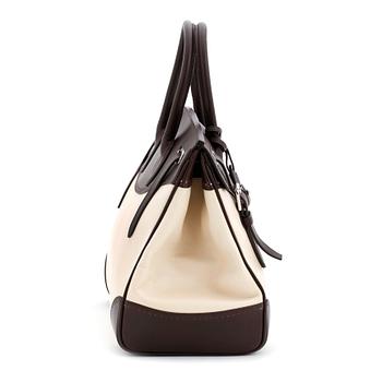 RALPH LAUREN, a brown and white purse, "Ricky bag".