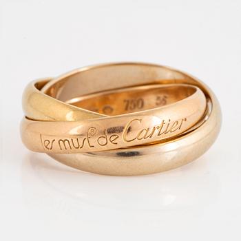 An 18K gold Cartier "Trinity" ring.