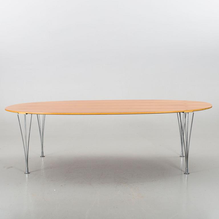 A BRUNO MATHSSON & PIET HEIN "SUPERELLIPSE" TABLE, Fritz Hansen, Denmark.