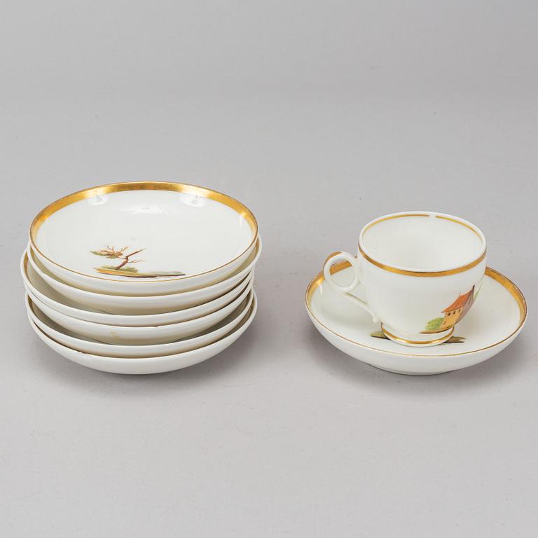 A French part coffee and tea service, empire, early 19th century (18 pieces).