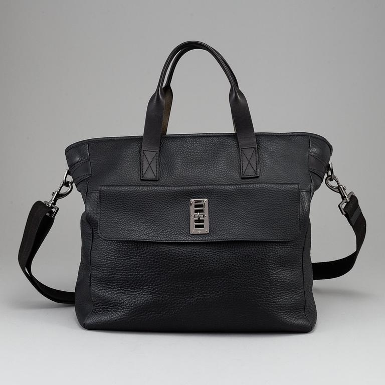 MULBERRY, black leather tote bag.