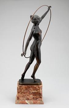 OTTO SCHMIDT-HOFER, skulptur, brons, stämpel sign.