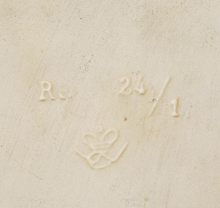 VÄGGMASKER, 7 st, keramik, bla. Goebel och Goldscheider, Tyskland, 1900-talets första hälft.