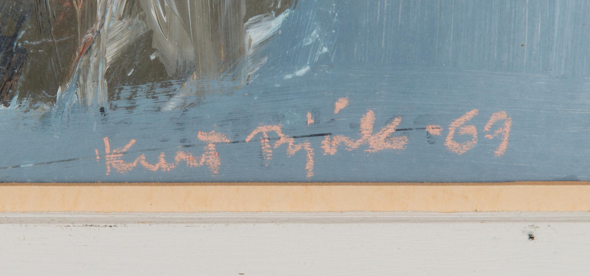 Kurt Björk, olja på pannå, signerad och daterad -69.