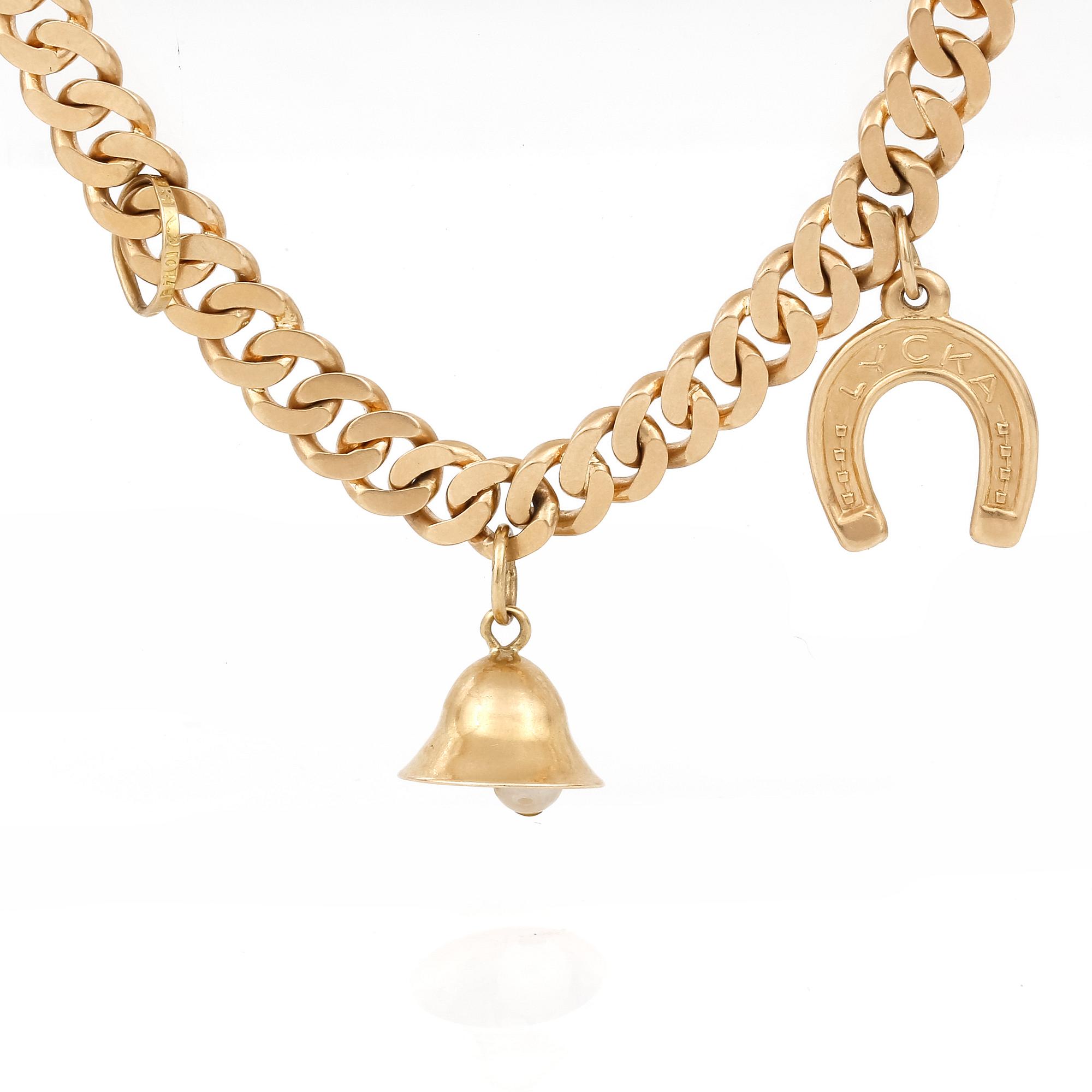 BERLOCKARMBAND, Thor Lindquist, Stockholm, 1954. 18K guld.