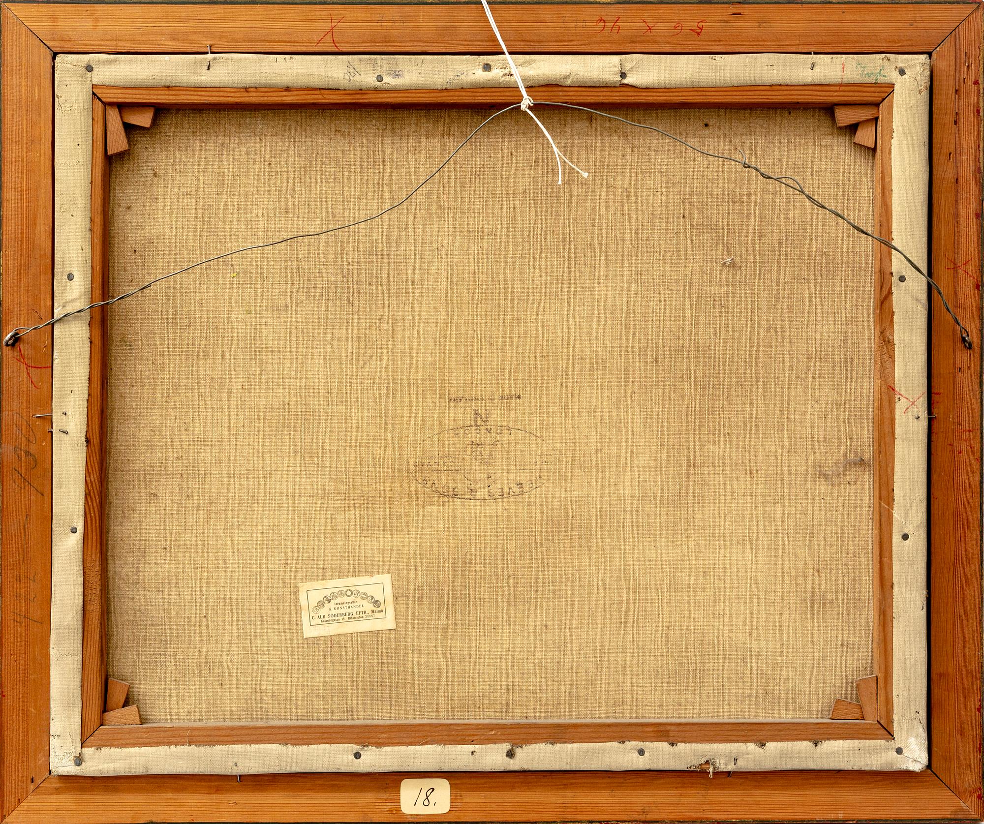 Edvard Wallenqvist, olja på duk signerad.