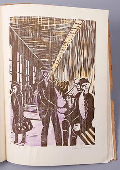 BOK MED TRÄSNITT, "Stad och land", Ivar Lo-Johansson och Sven Erixson. Numr 31/75 och sign.