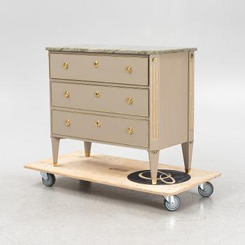 A painted Gustavian style chest of drawers, first part of the 20th Century.