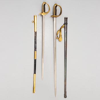 SABLAR, 2 st, m/1893 och m/1915.