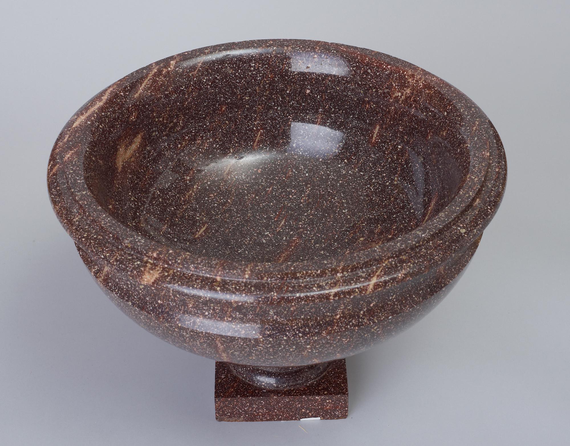 A Swedish first half 19th Century porphyry tazza.