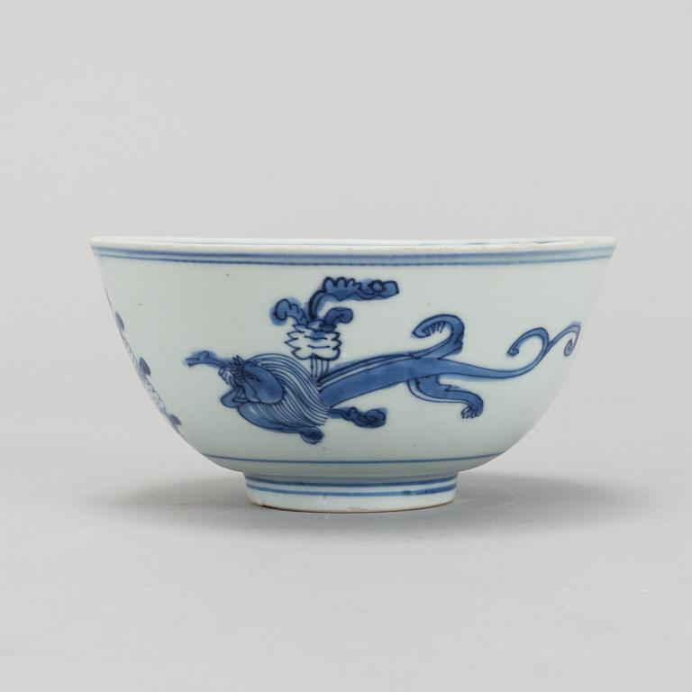 A blue and white bowl, Mingdynasty (1368-1644).