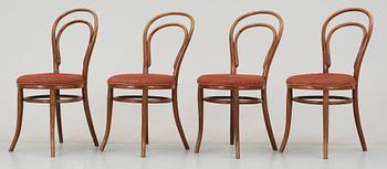 CAFÉSTOLAR, 4 st, märkta Thonet, 1900-talets mitt.