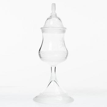 Simon Gate, goblet with lid, "Aurora", Orrefors, 250th anniversary, 1976.