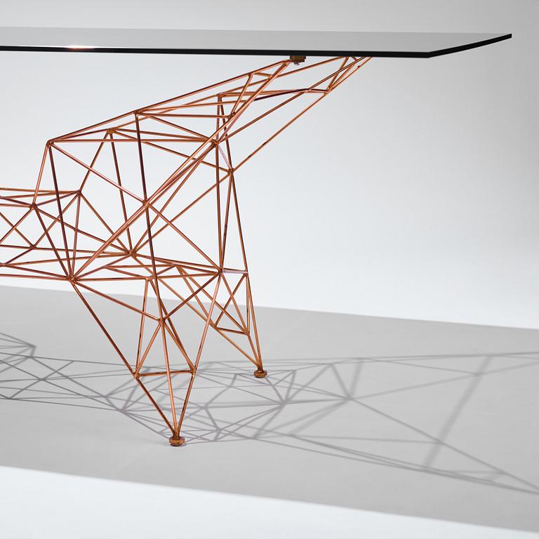 Tom Dixon, matbord, "Pylon Dining Table", Tom Dixon Studio, London, efter 2014.