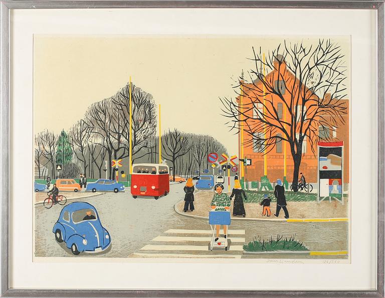 SVEN LJUNGBERG, färgträsnitt, signerad och numrerad 126/360.