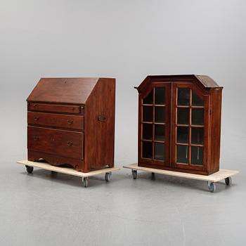 A writing cabinet 18th and 20th  Century.