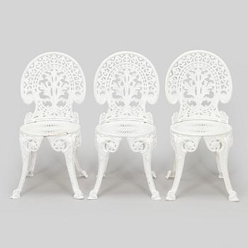 Three garden chairs, second half of the 20th century.