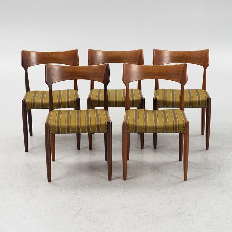 Five rosewood chairs, Bernhard Pedersen & Son, Denmark, 1950s/60s.