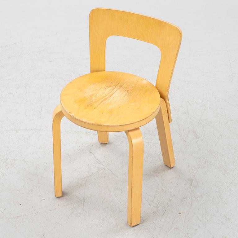 Alvar Aalto, stolar, 4 st, modell 65, Artek, Finland.